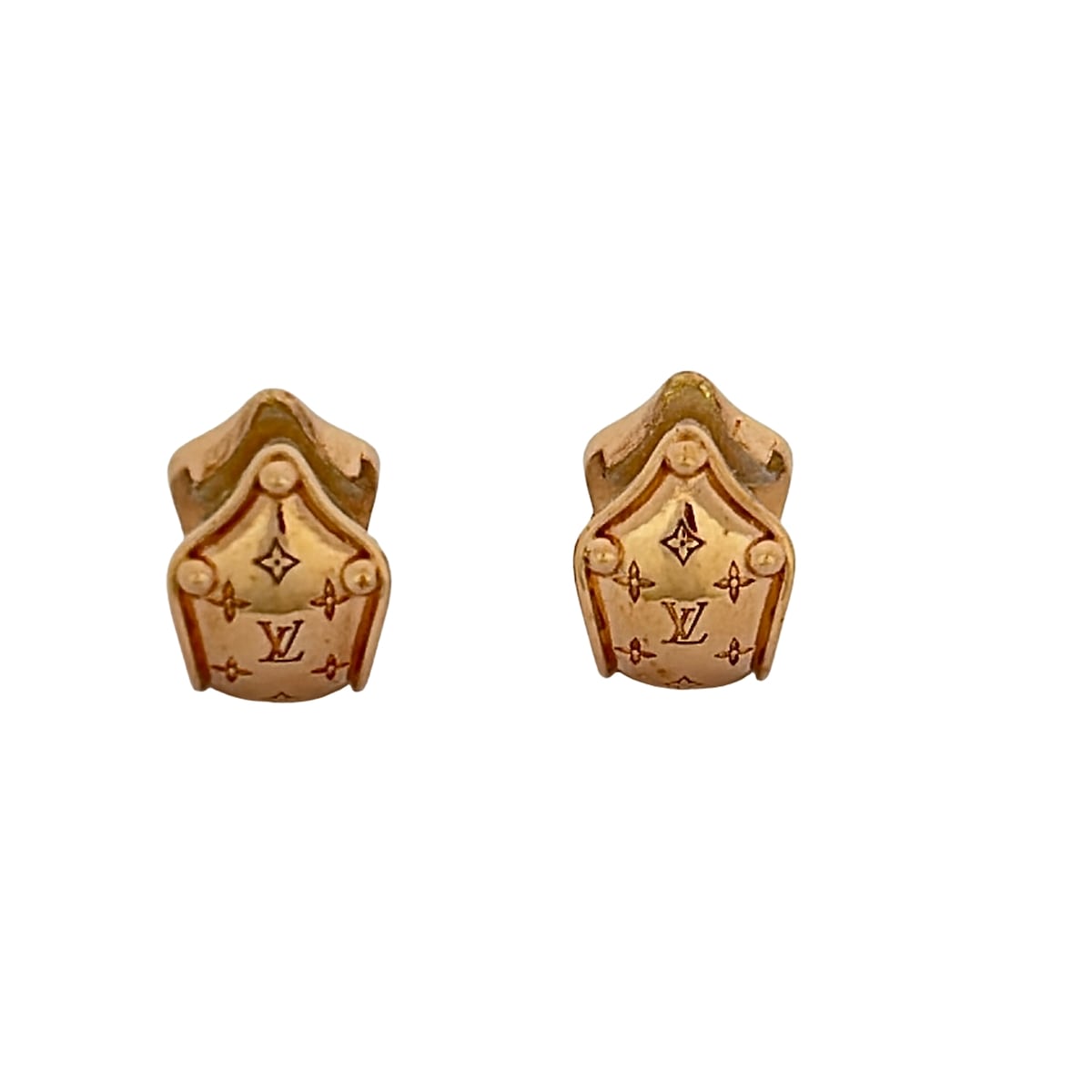 Louis Vuitton Book De Reille Dormouse Clip Nanograms Clip On Earrings M69650